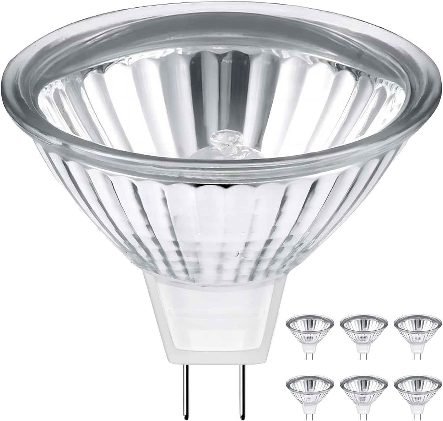 RAGFOZ GU10 Halogen Leuchtmittel 35W 230V, dimmbar, 2800K Warmweiß, Halogen Reflektor, MR16 Lampe für Einbauleuchten, Spotbeleuchtung, Kerzenwärmerlampe, 420Lm, 6er Pack