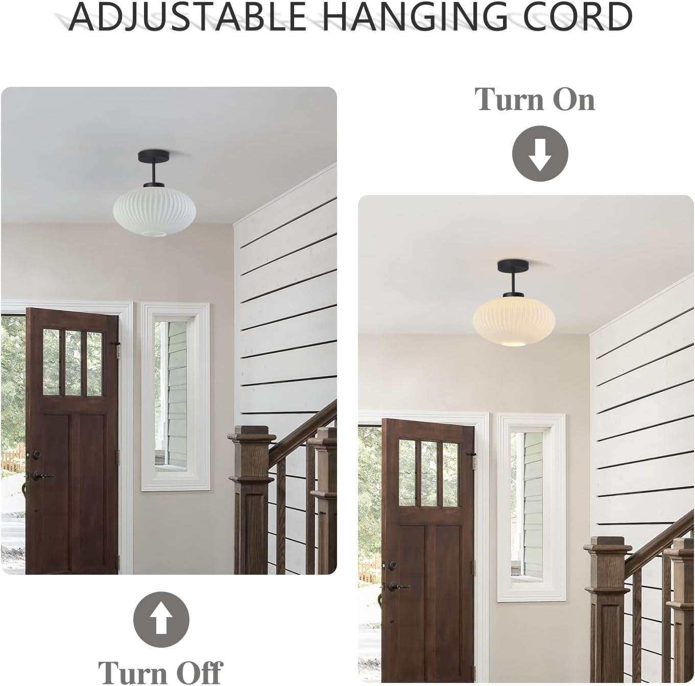 12 Inch Large Milk Glass Flush Mount Ceiling Light Black Globe Semi Flush Mount Ceiling Light Mid Century Modern Ceiling Lighting Vintage Hallway Ceiling Lights Fixtures