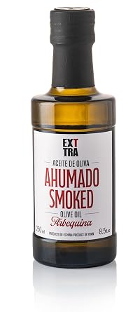EXTTRA | Naturally Smoked Extra Virgin Olive Oil, Spanish EVOO Cold Smoked with Oak & Beech Wood, Gourmet Finishing Oil for Meat, Fish & Vegetables, 8.45 fl oz 250ml