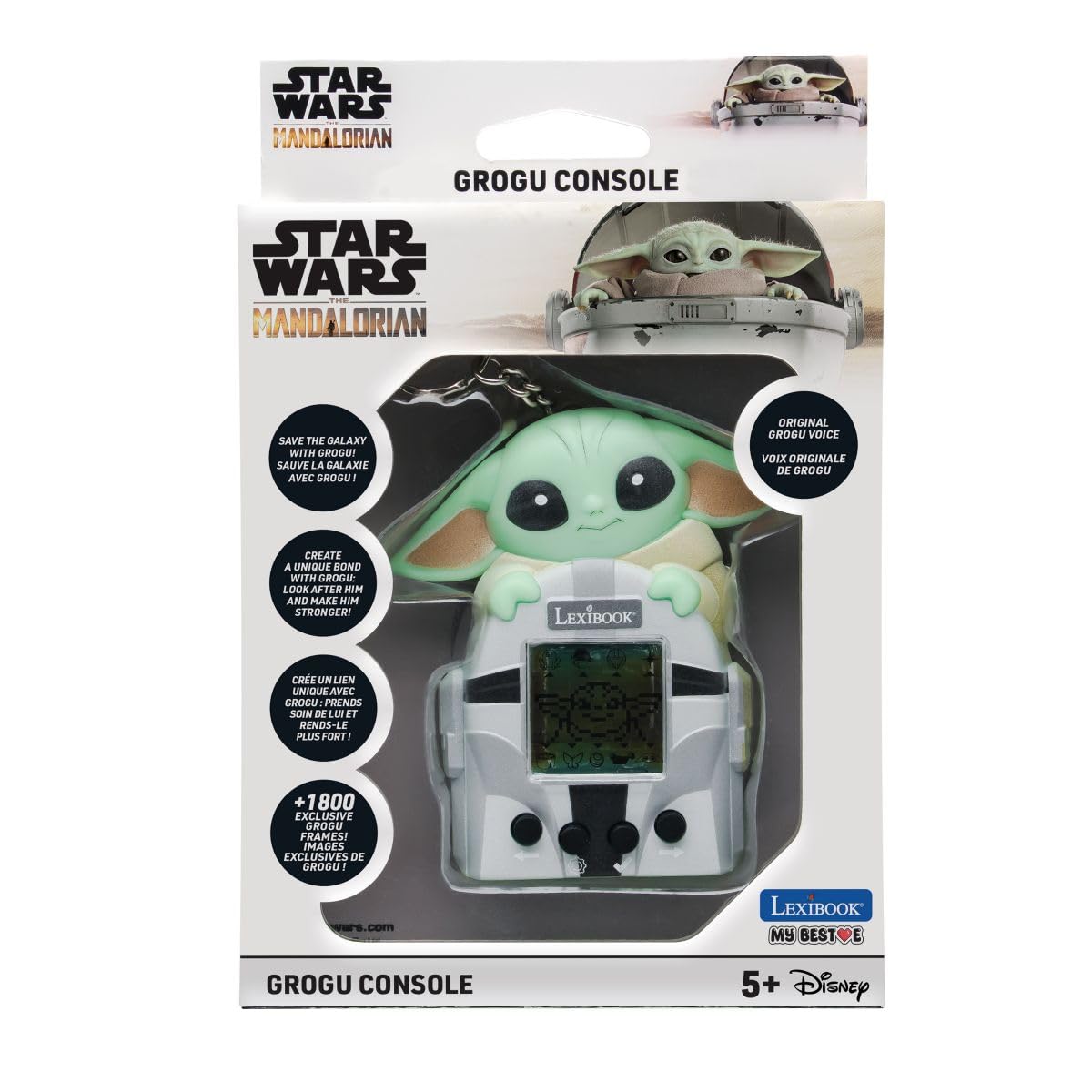 Lexibook, Star Wars, My Best-E® Spielkonsole, LCD-Bildschirm, 3 Spiele enthalten, Grogu Interaktives Training, Star Wars Universum, Grün, JLMB10SW