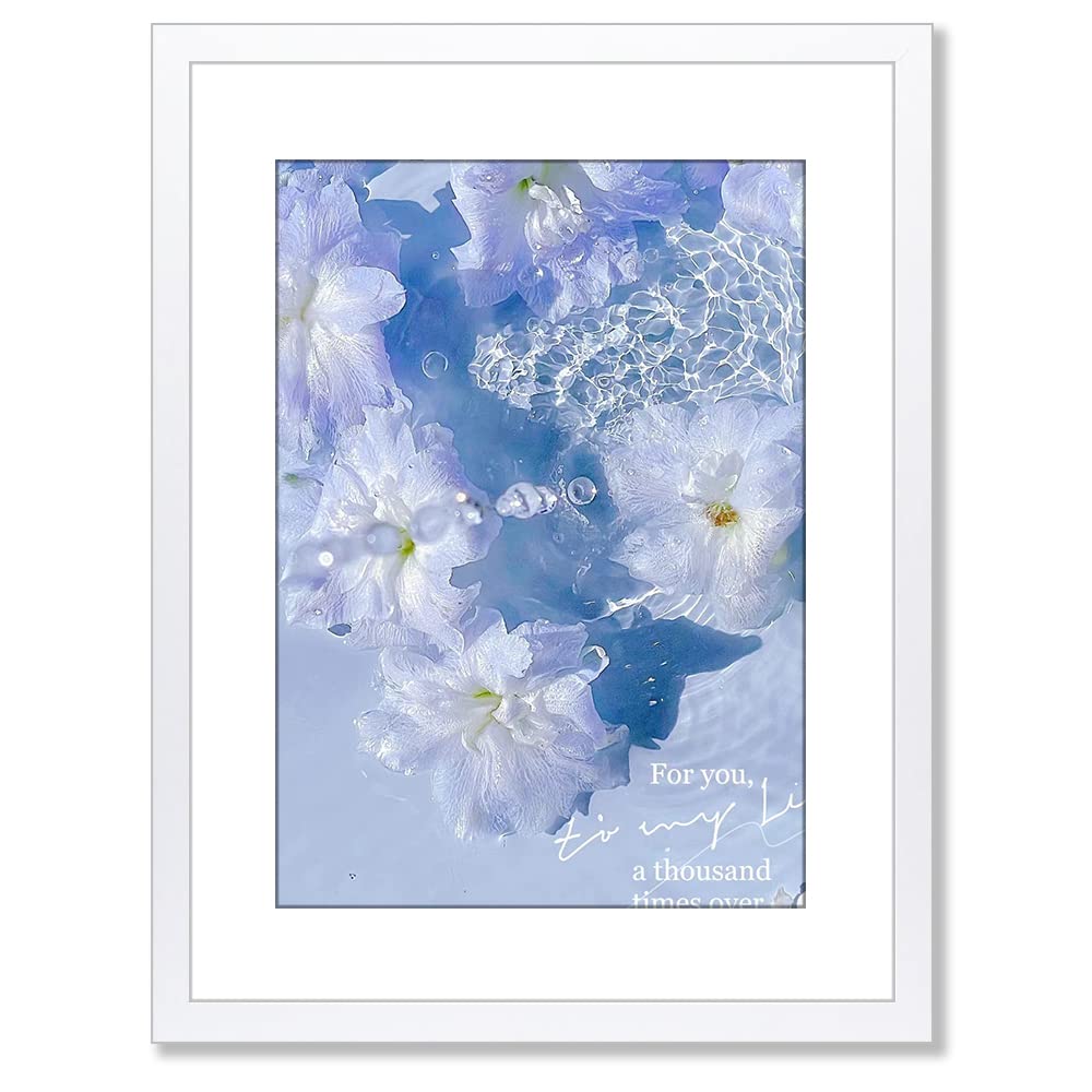 KZZLOL A2 Frame, Display Pictures A2 With a White Mat Wall Gallery White Upscale Picture Frames, 1-PCS