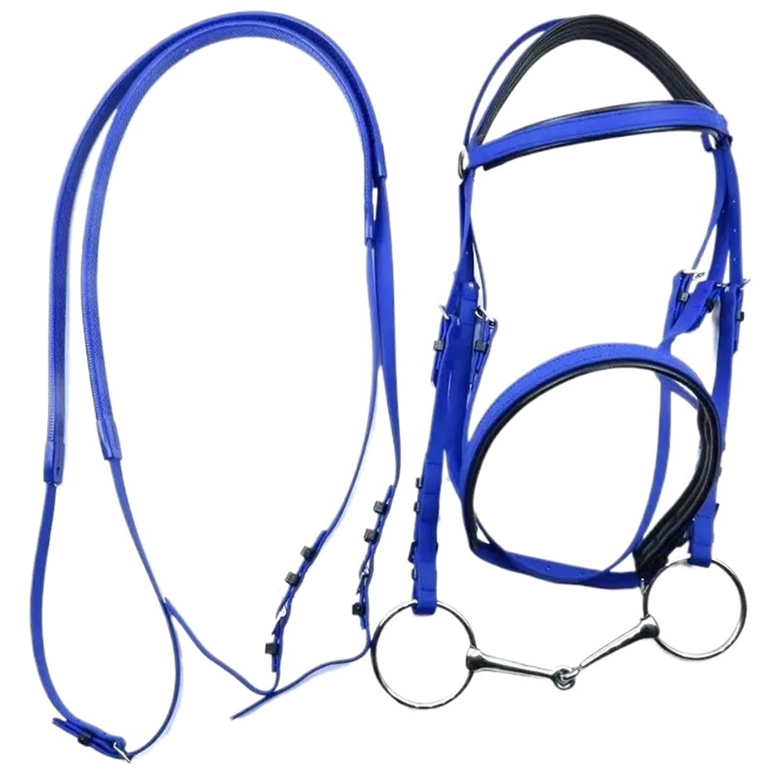 Riendas Brida y riendas for Caballos, arnés, riendas anticongelantes y Antideslizantes, Silla de Montar con Cabestro, Accesorios de Hierro