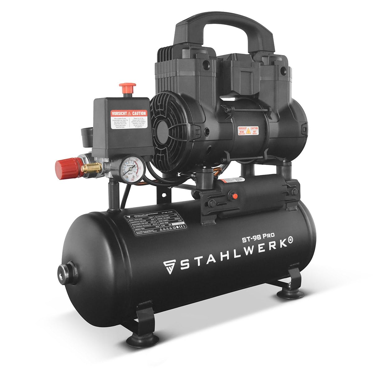 STAHLWERK Kompressor ST-98 Pro Kompressor 8 bar 9 L