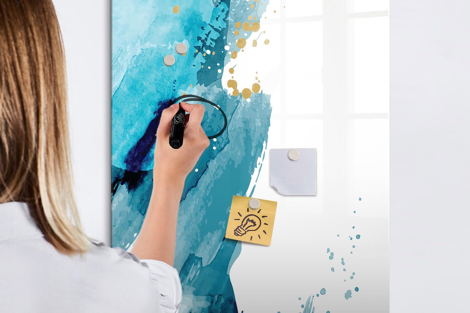 Lavagna in vetro per appunti 60x90 cm | Pittura
