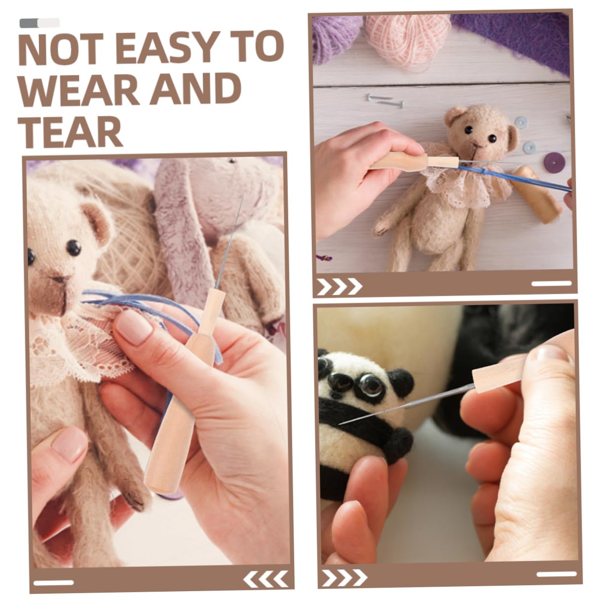 HAPINARY 6pcs Felt Needle Felting Kit Punch Needle Set DIY Felting Craft Tools for Wool Felt Embroidery Accessories