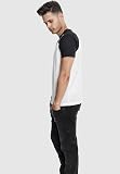 Urban Classics Men's Raglan Contrast Tee T-Shirt, Multicoloured-Mehrfarbig (Wht/Blk 224), Small - 3