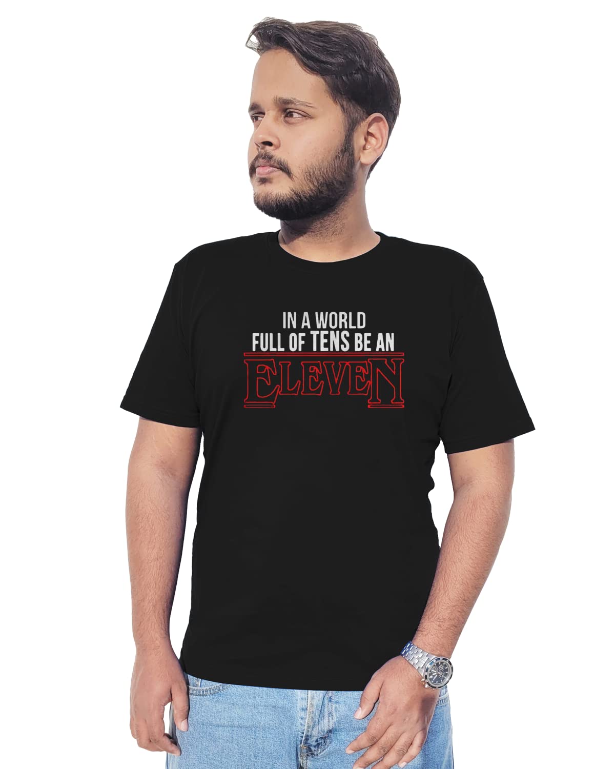 GenericStranger things | in a world full of tens be an Eleven casual t-shirt | Unisex tees cotton fabric | 100% organic | TIS