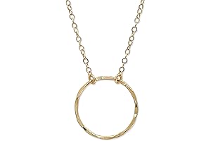 Open Circle Gold Infinity Necklace