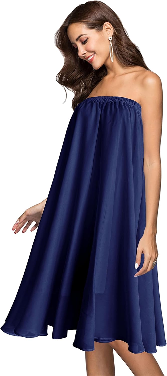 Afibi Womens Chiffon Retro Long Maxi Skirt Beach Ankle Length Skirt - Image 5