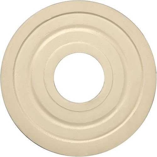 Miniatura 4 de EIFHYT Medallones de techo de bronce aceitado de grano de madera mate para lámparas y ventiladores de techo, 12-14 pulgadas de diámetro x 4 pulgadas