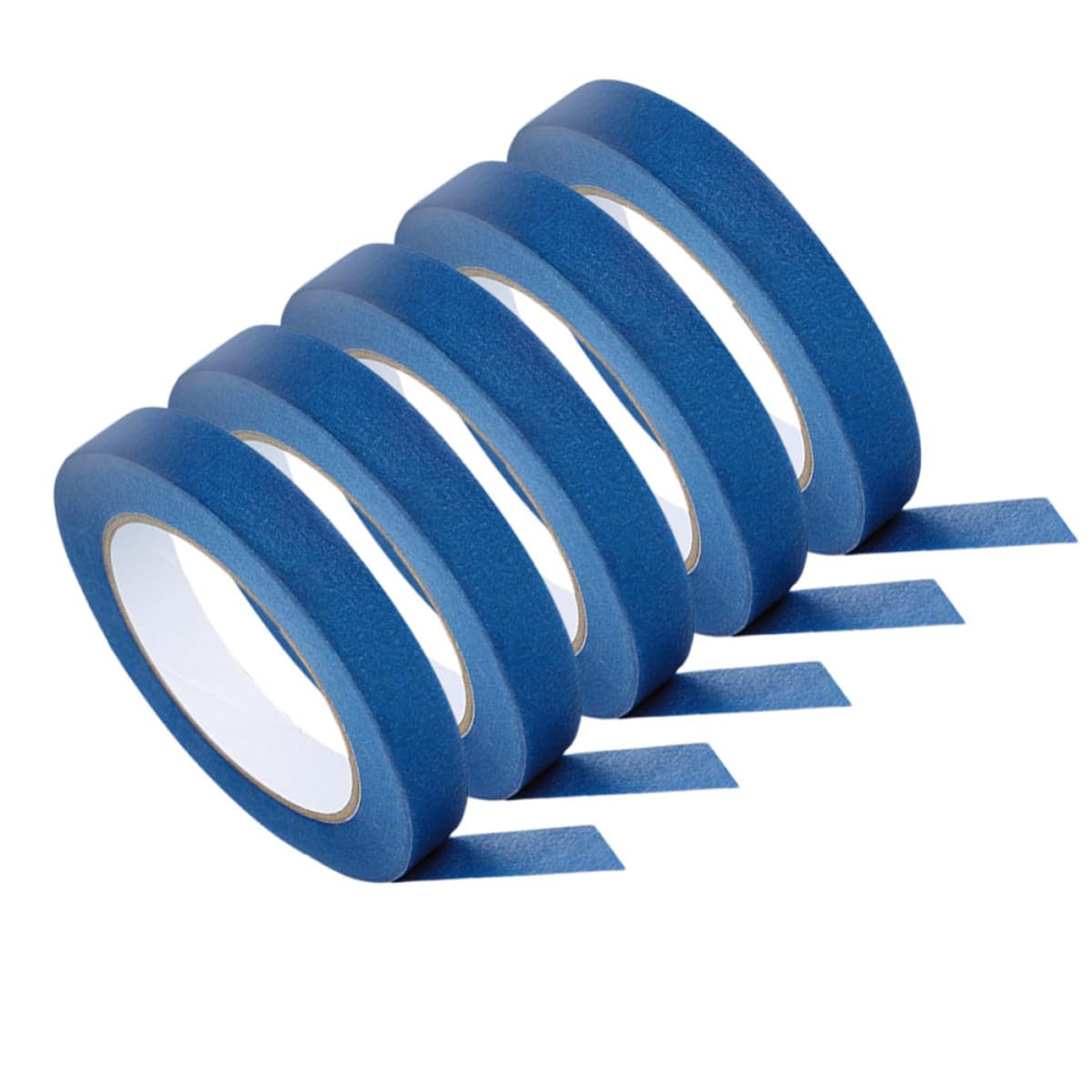5 Rolls Blue Painter's Tape for Wall Painting and Home Renovation