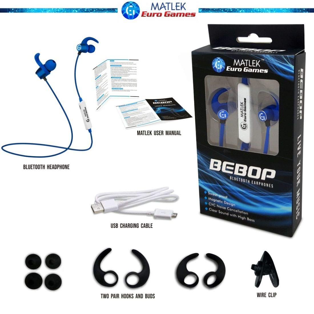 Bluetooth Earphones Matlek Headphones Matlek Earphones