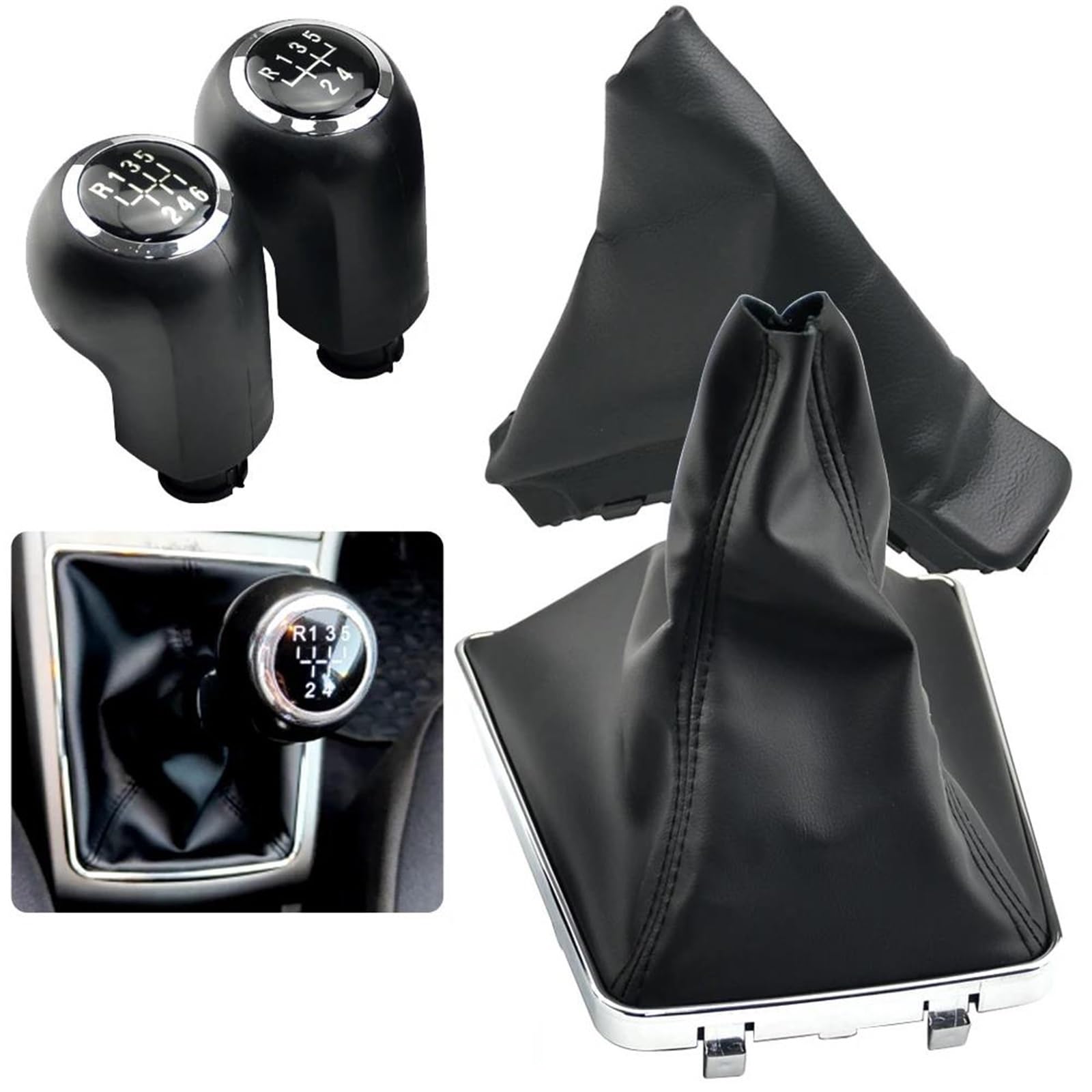 Gear Knob Gaiter, Pomello del cambio in pelle PU per auto Leva Stick Gaitor Boot Cover per Opel Corsa D 009140093 19276456