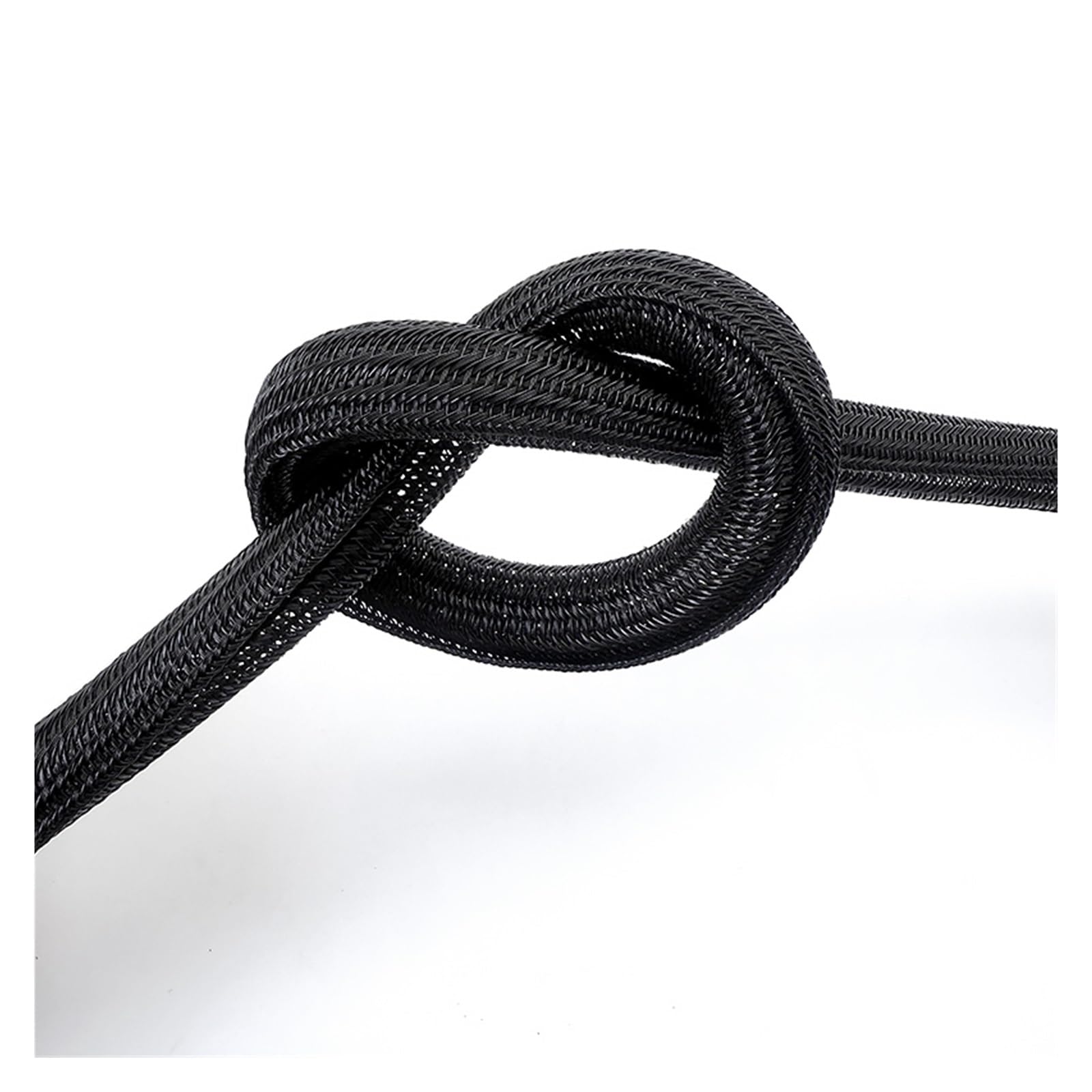 Wysuwana pleciona oplot PET z automatycznym zamykaniem (10 mm) - czarna