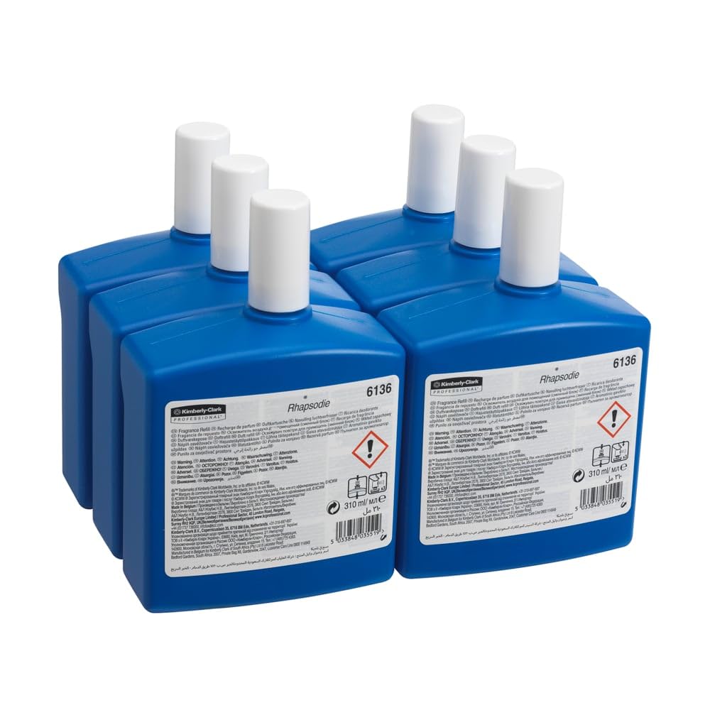 Kimberly-Clark Professional Duft-Lufterfrischer Rhapsodie – Nachfüllpackung 6136, transparent, 6 x 310 ml (1.860 ml gesamt)