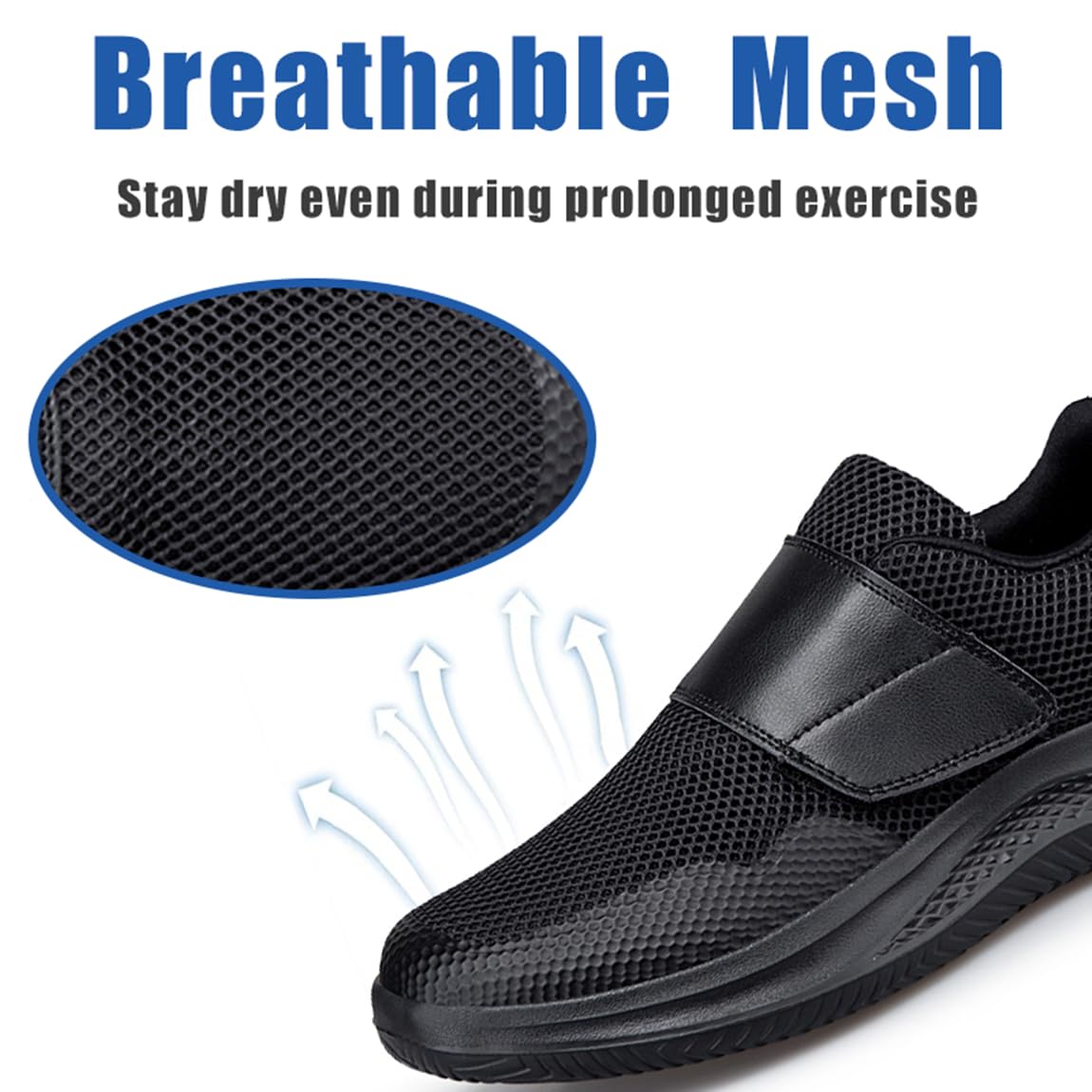 Scarpa Ortopediche Uomo Extra Larghe Scarpe da Passeggio Antiscivolo con Supporto Camminare Casual Lavoro Comode Estive