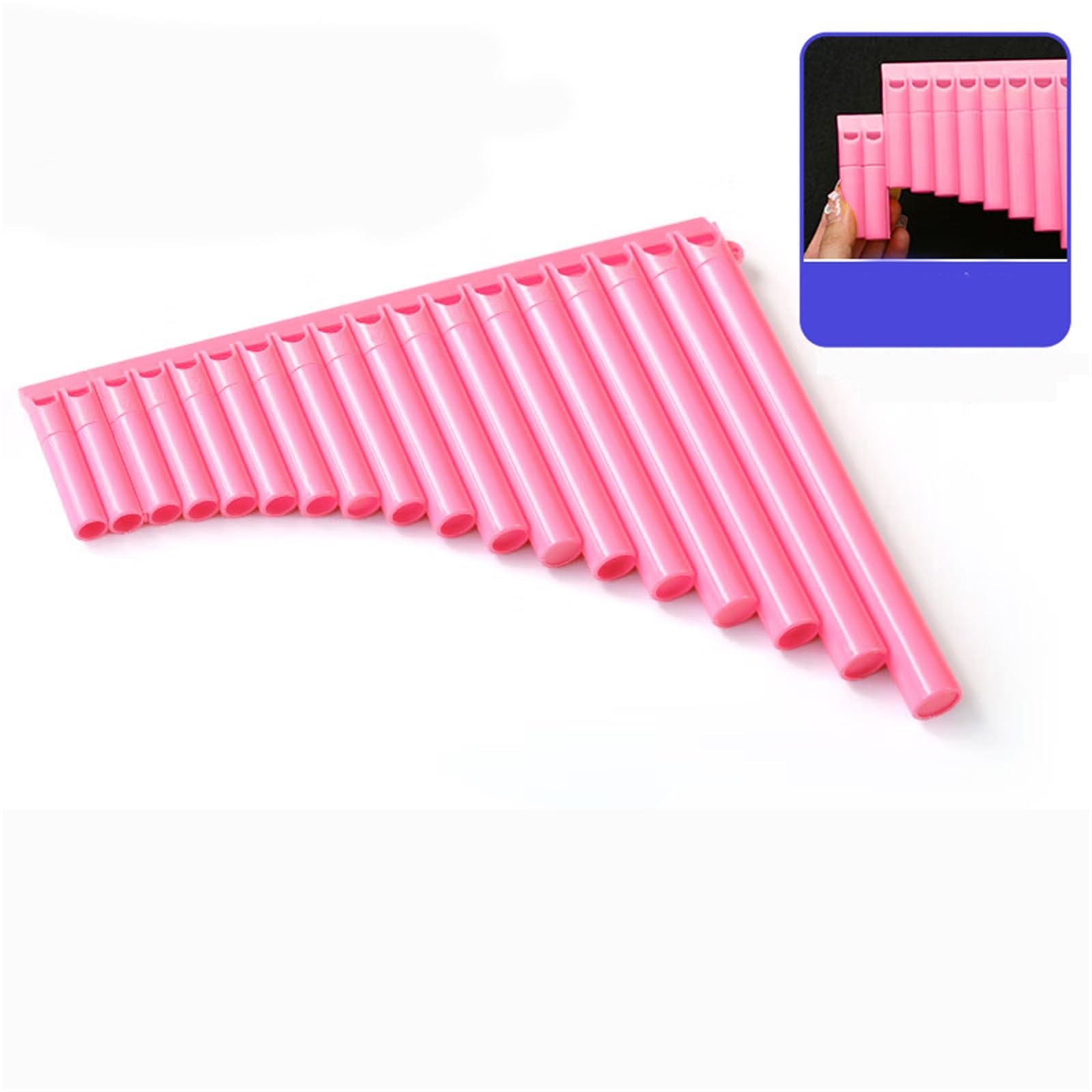 Flauti Pan Adulti Strumento Per Principianti In Do Maggiore A 18 Canne Flauto Di Pan In Resina ABS Rosa