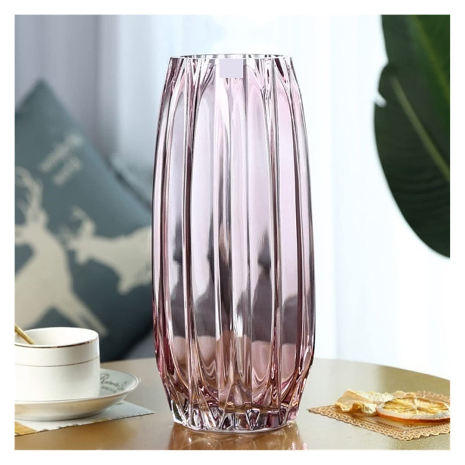 Centerpiece Vases Nordic Simple Large Glass Vase Transparent Color Hydroponic Rich Bamboo Lily Rose Living Room Flower Arrangement Ornaments New(Large)