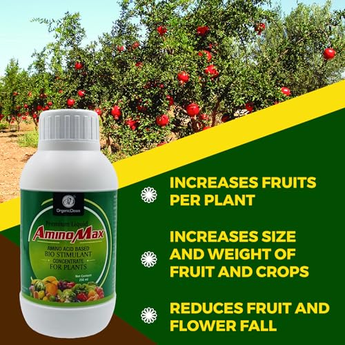 Image of OrganicDews Amino Fertilizer (Plant Protein Hydrolysates) Based Bio Stimulant Concentrate for Plants 250 ml with Measuring Cup 25 ml - Plant Growth and Yield Booster 250 ml