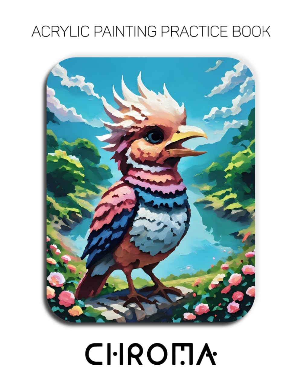 Acrylic Painting Practice Book - Chroma: Mastering Impasto Birds, Vivid Textures, and Expressive Fantasy Landscapes