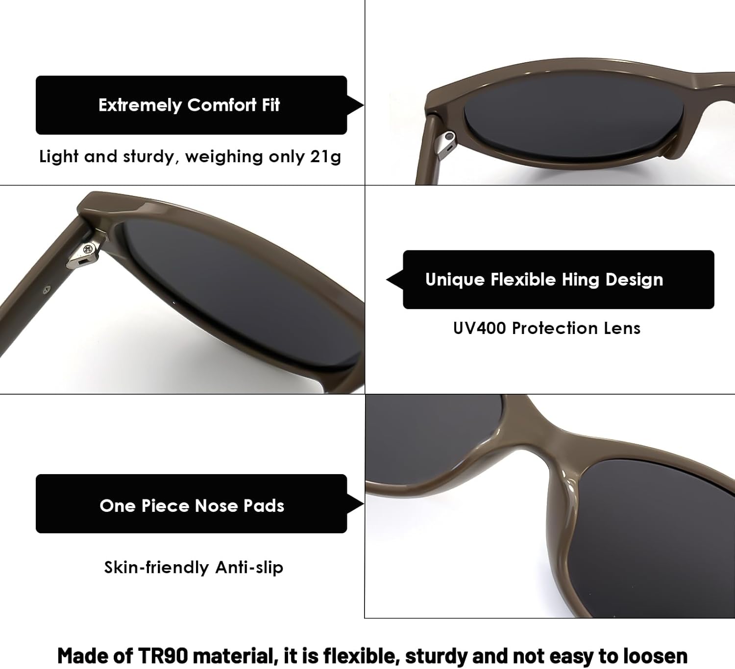 Elegant Cat Eye Polarized UV400 Sunglasses Women Lightweight Frame Design for Driving Travel