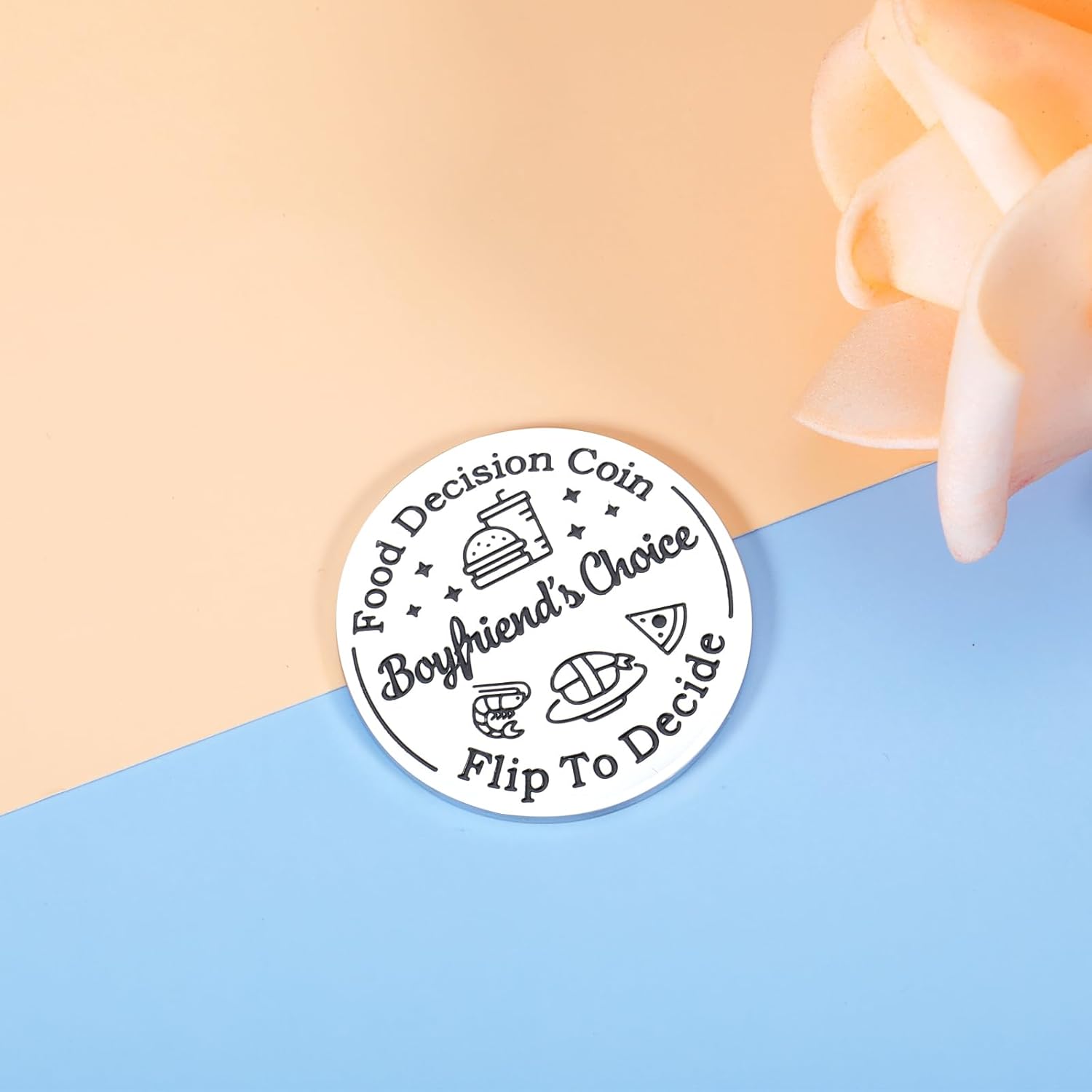 KINMES Mens Valentines Gifts, 5 Senses Gift For Him, Anniversary Wedding Gifts for Wife Husband Funny Food Decision Coin for Girlfriend Boyfriend Sweetest Day Birthday Gifts for Couples