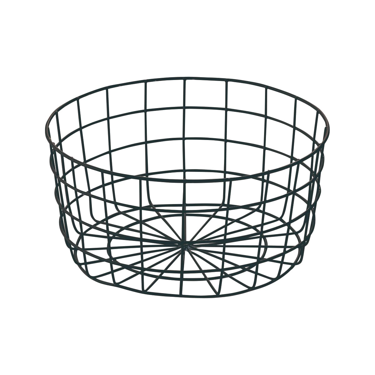 Amazon.co.jp: 【2個】丸型ワイヤーバスケット ブラック 中
