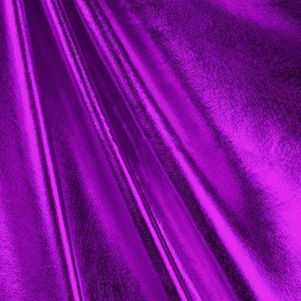 Amazon.com: Purple Foil Metallic Spandex Fabric - by The
