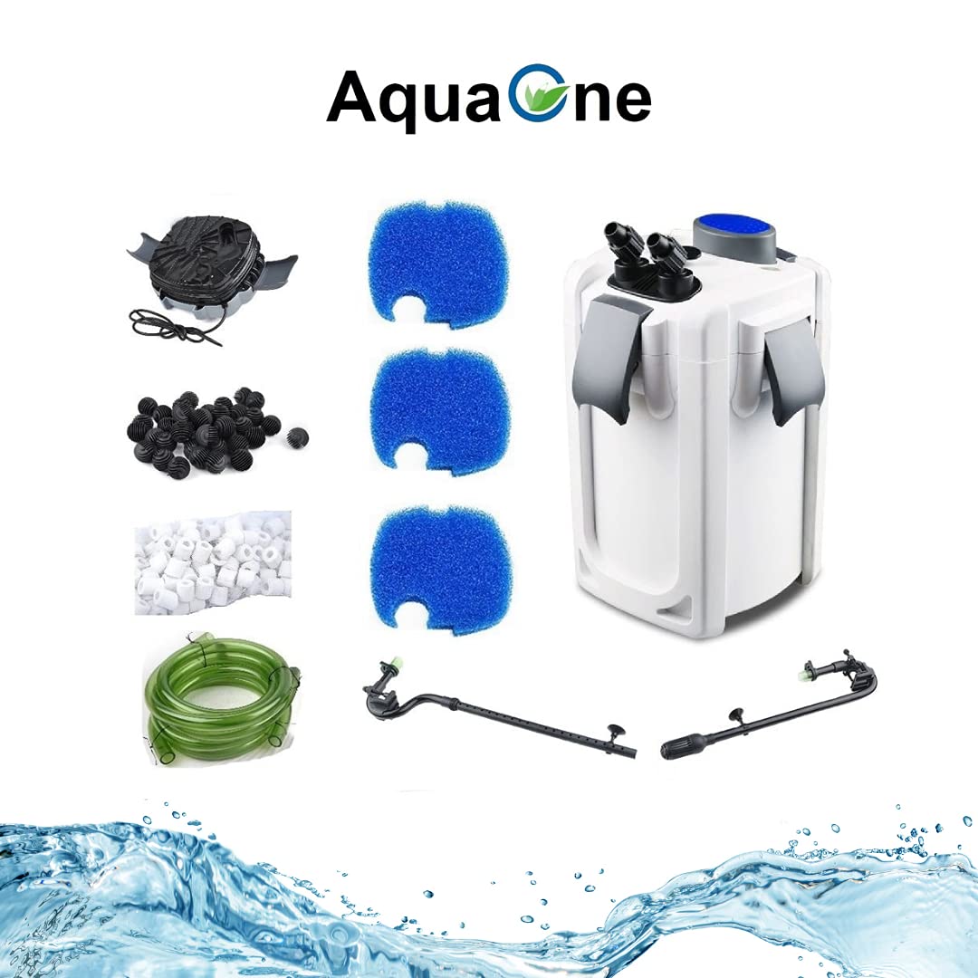 Acuario exterior filtro HW de 704 a 45 W 2000 L/h hasta 1000L Platillos + Filtro material