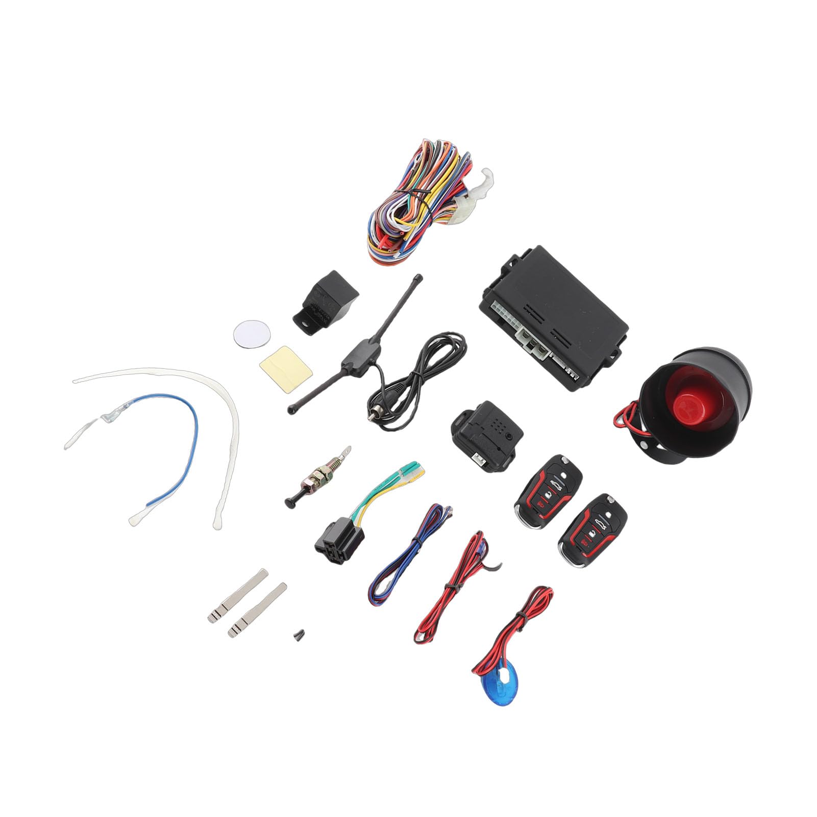 HEEPDD de Entrada sin Llave Universal para Coche de 12V con Parada de Arranque Remoto y Alarma Inmovilizador de Motor Antirrobo para Vehículos
