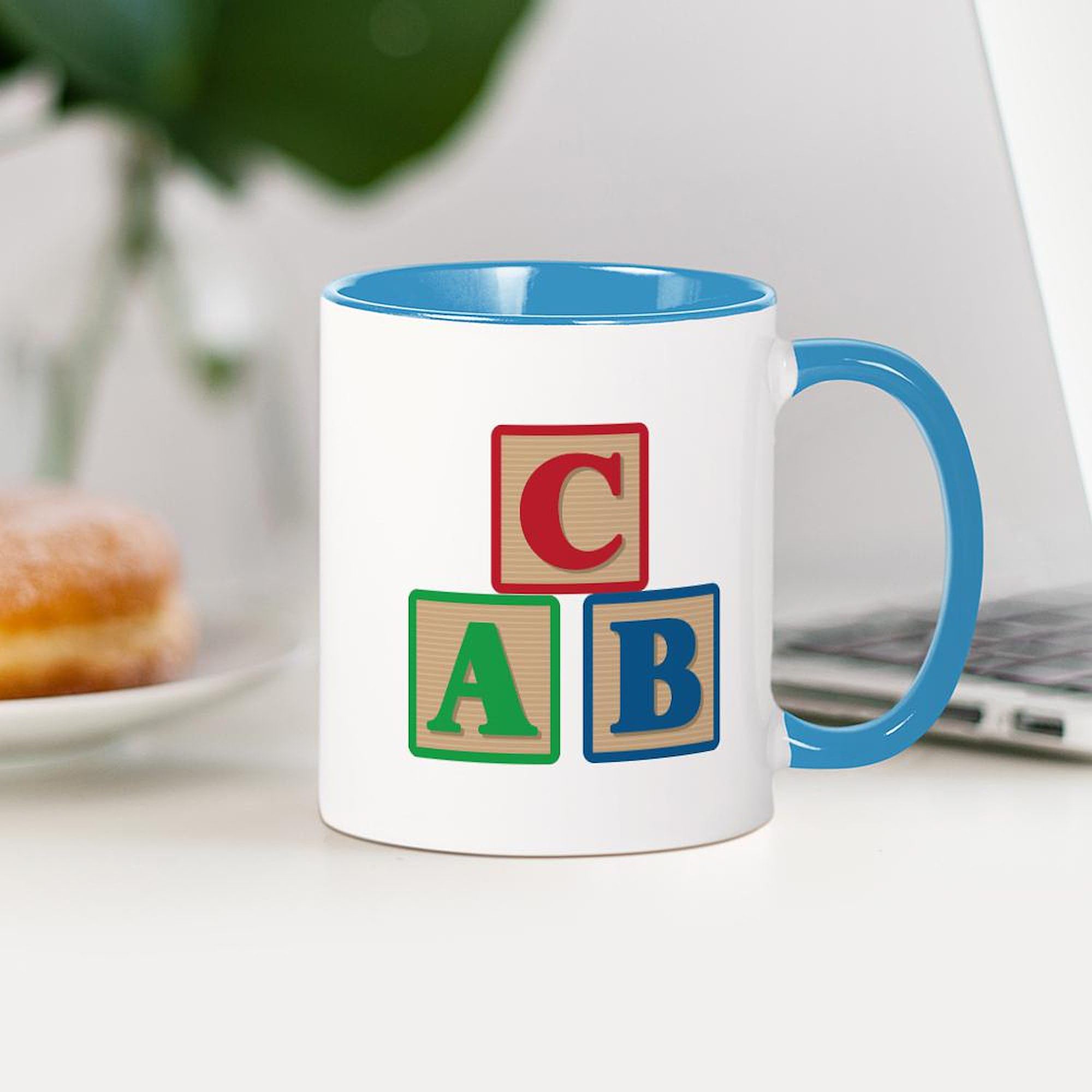 Amazon.com | CafePress ABC Blocks Mugs 11 oz (325 ml) Ceramic Coffee Mug: Coffee  Cups & Mugs