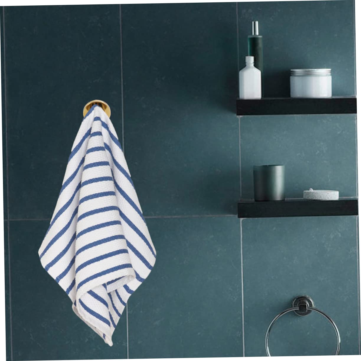12 ganchos para toallas de baño, ganchos para toallas de baño, perchas de metal, ganchos para baño montados en la pared, perchero adhesivo, perchero de pared resistente, toallero individual innovate