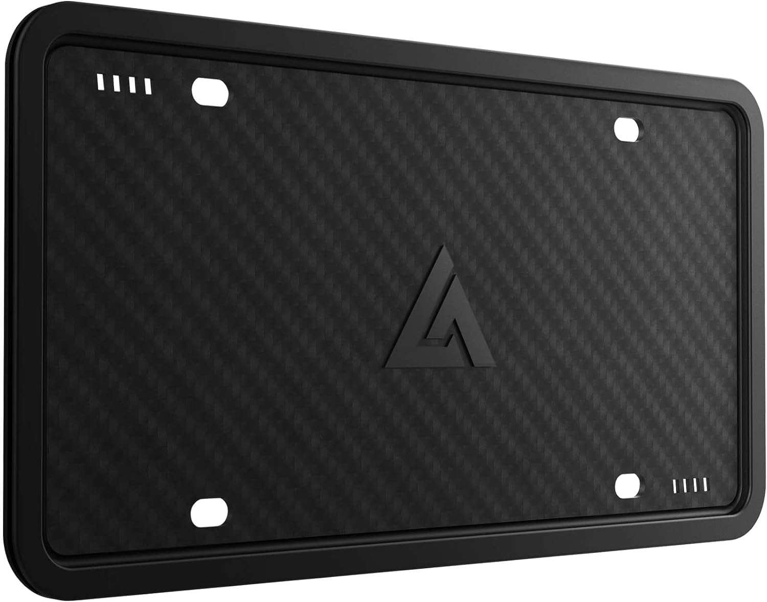 Aujen Silicone License Plate Frames, 1 Pack Black Side-Opening License Bracket Holder with Easy Installation, License Plate Frame Without Obstruction. Rustproof, Rattle Proof & Weatherproof Universal