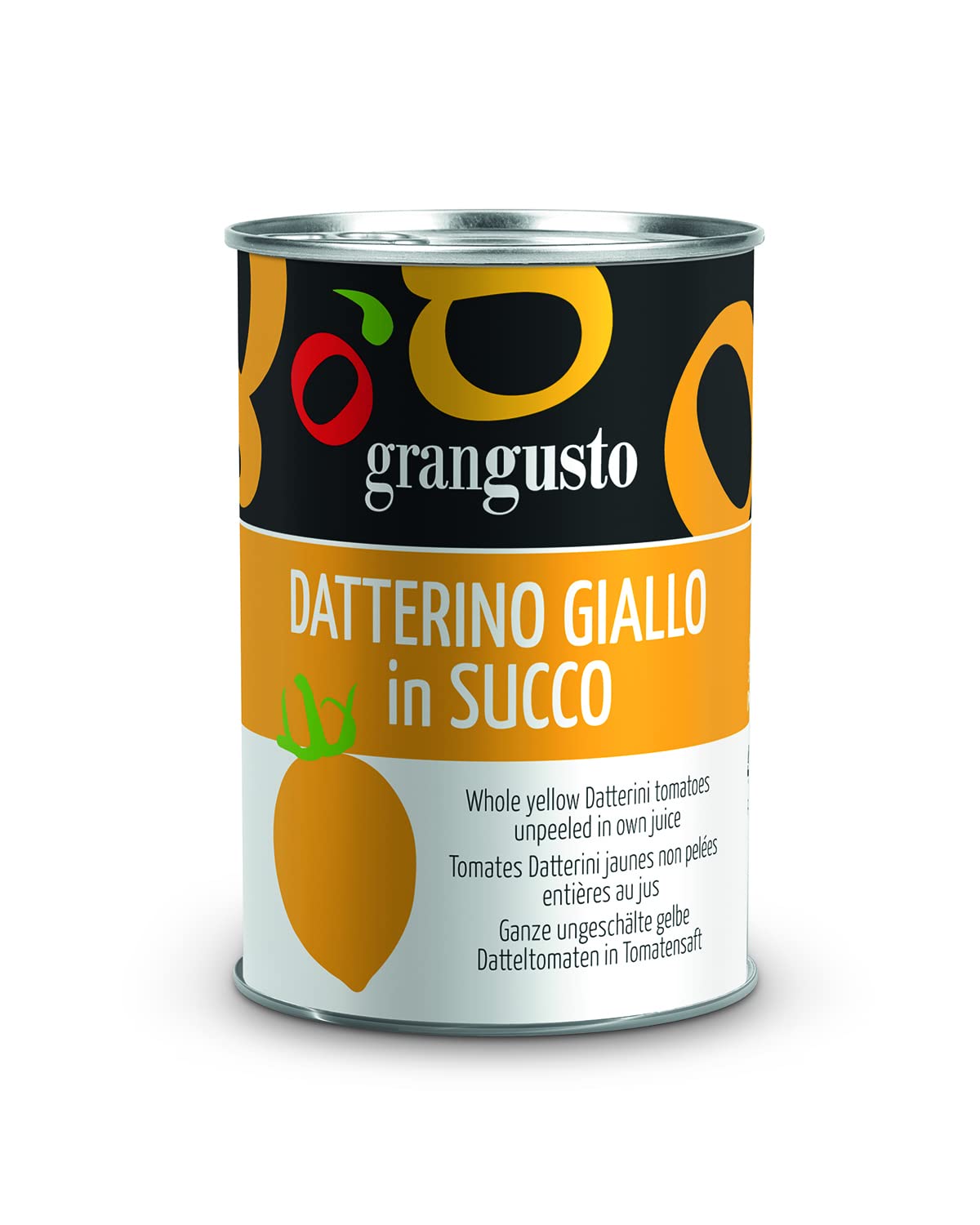 Italian Gourmet Pomodoro Datterino Giallo in Succo, gelbe Tomaten 12 x 400g | Interi non pelati dal gusto dolce; ganze ungeschälte Früchte für Pasta, Gesamtnettogewicht 4,8 kg + Kostenlos Polpa 400g