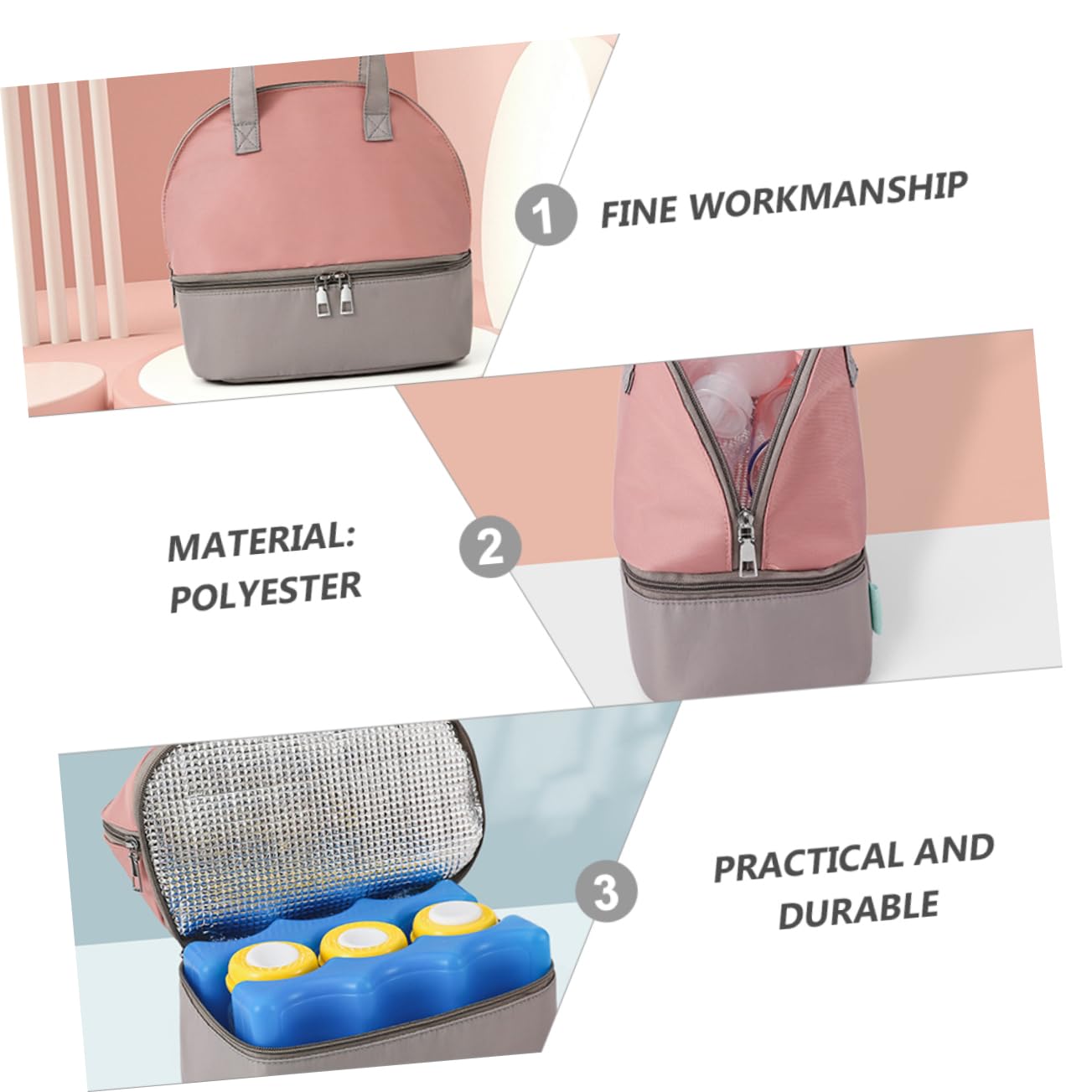 UPKOCH 3 Uds Bolsa Organizador De Leche Organizador De Almacenamiento De Leche para Bolsa De Mantenimiento De e Portátil De e