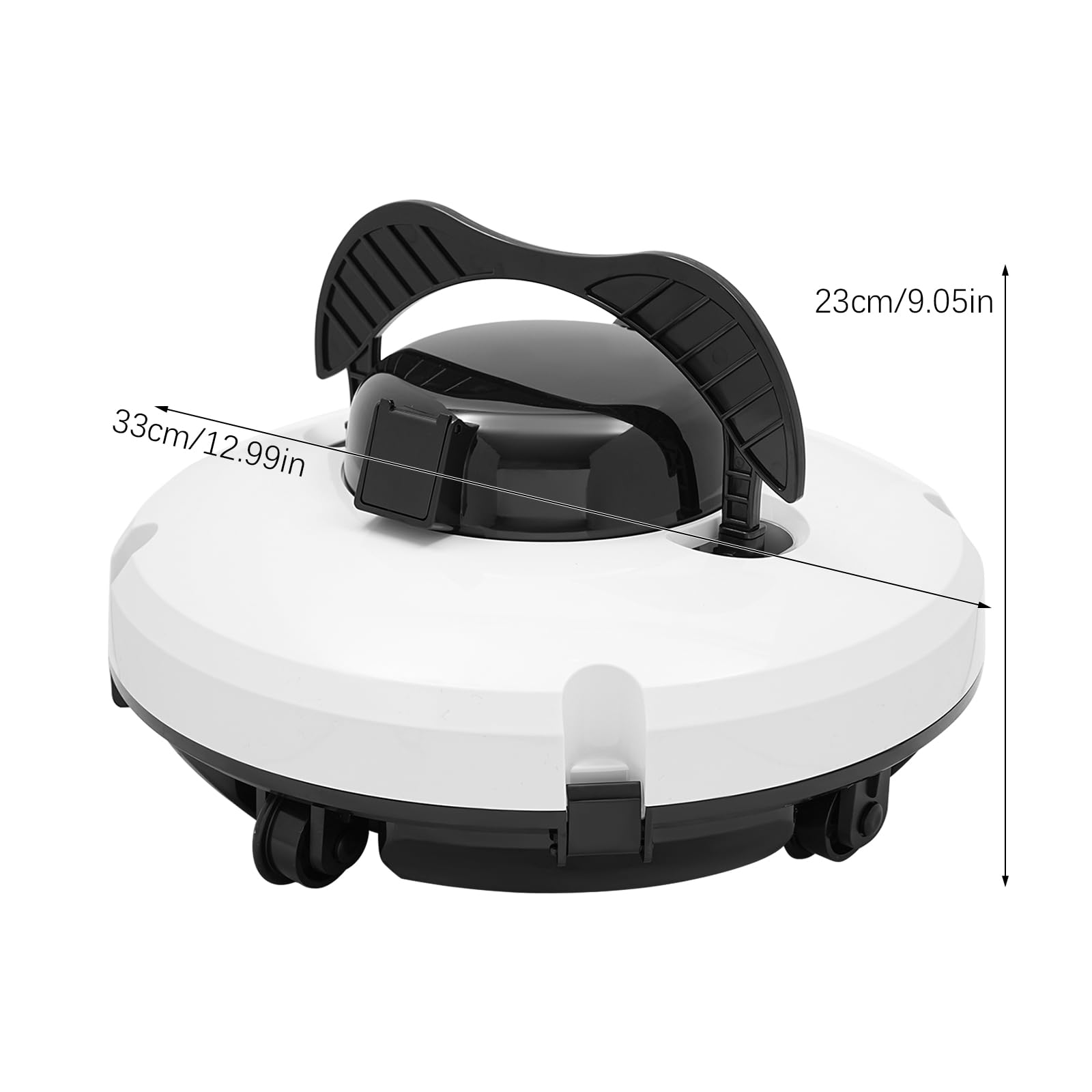 Poolroboter Akku Kabellos, 120 Min, Bis 100 Qm, Weiß | Kabelloser Poolsauger mit 5200 mAh, 180 Mikrometer Filter, Selbstparken und Bodenreinigung für flache Pools