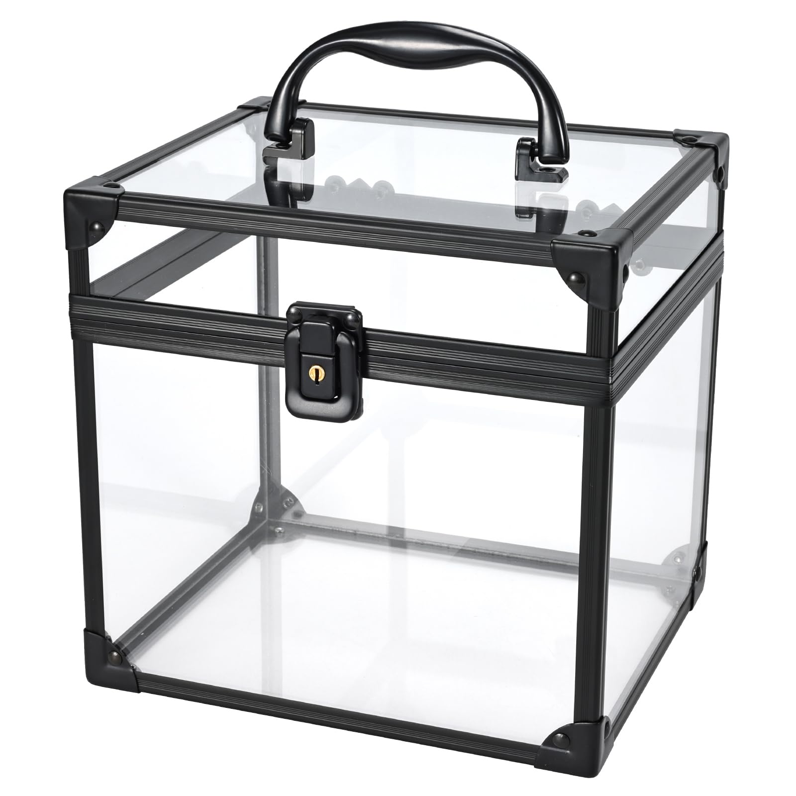 Acrylic Makeup Box Cosmetics Display Storage Case Transparent Vanity Case Clear Beauty Bathroom Organiser, Hairdressing Tools, Tiara Crown Display, 7 inch LP Vinyl Record, CD Storage Box