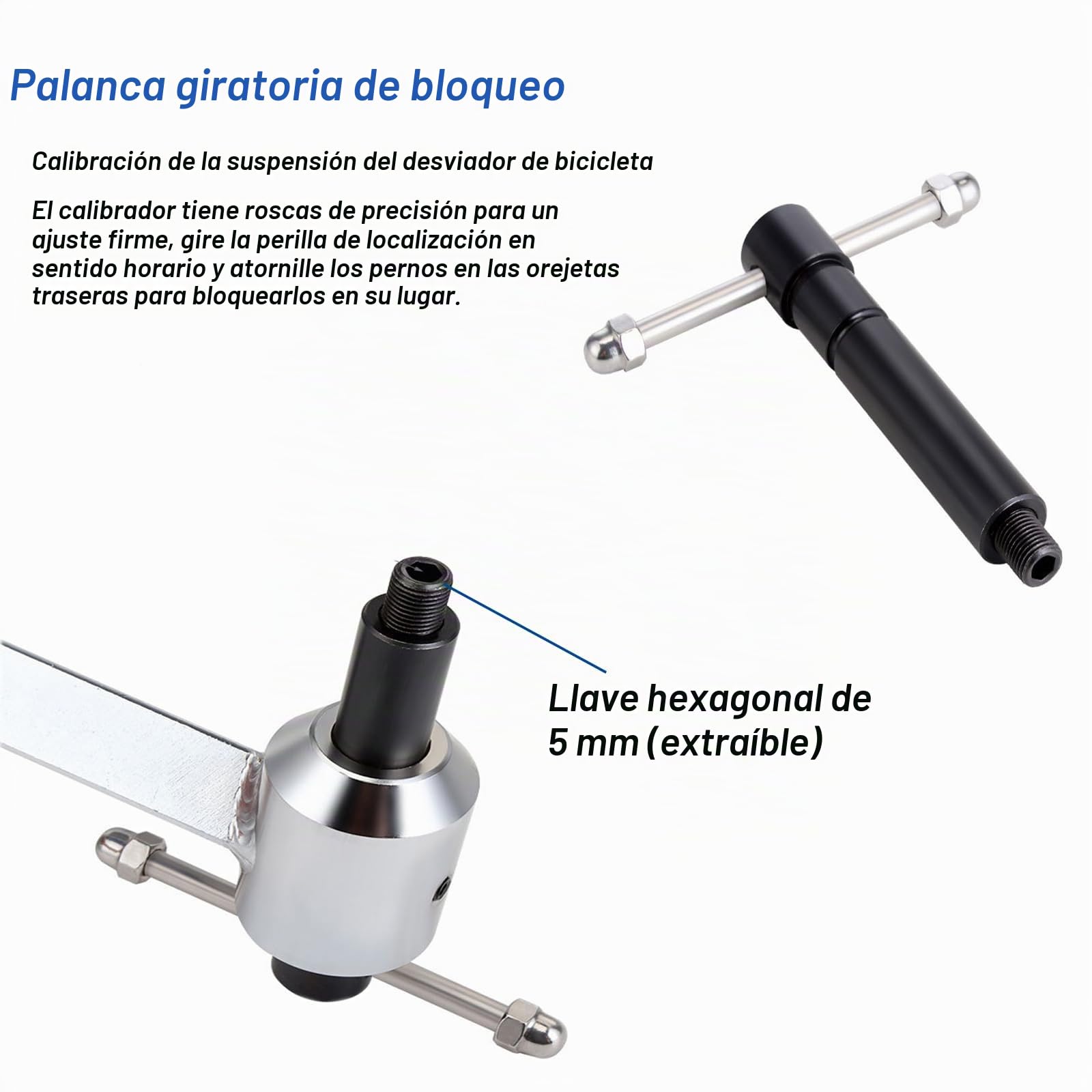 Herramienta de alineación del Gancho de la Cola de la Bicicleta, Indicador de Alineación de Suspensión de Cambio para Bicicleta de Montaña
