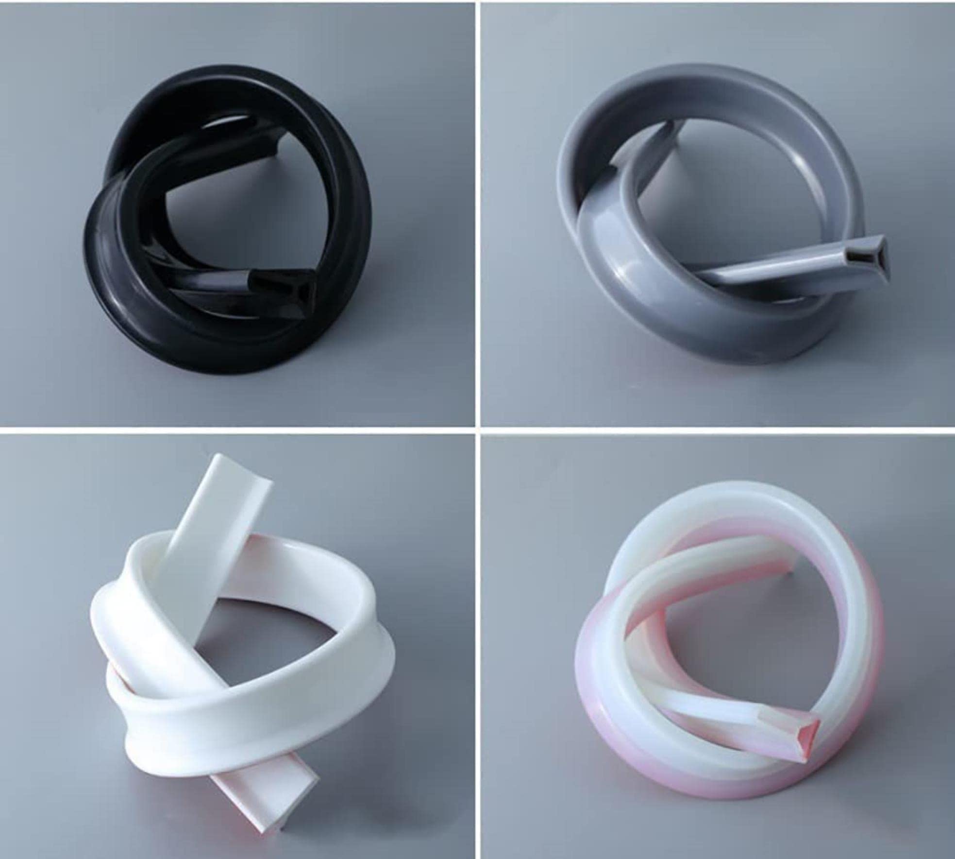 Striscia di Tenuta per Piatto Doccia Striscia di ritenzione dell'Acqua per Bagno, Diga per soglia Doccia, Guarnizione per Pavimento del Bagno della Stanza, Strisce Pieghevoli in Silicone per bloccare