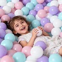 Vista 4 de GOGOSO Bolas para corral de bolas para niños pequeños sin ftalatos, sin BPA, no tóxicas, a prueba de aplastamiento, de plástico suave, bolas