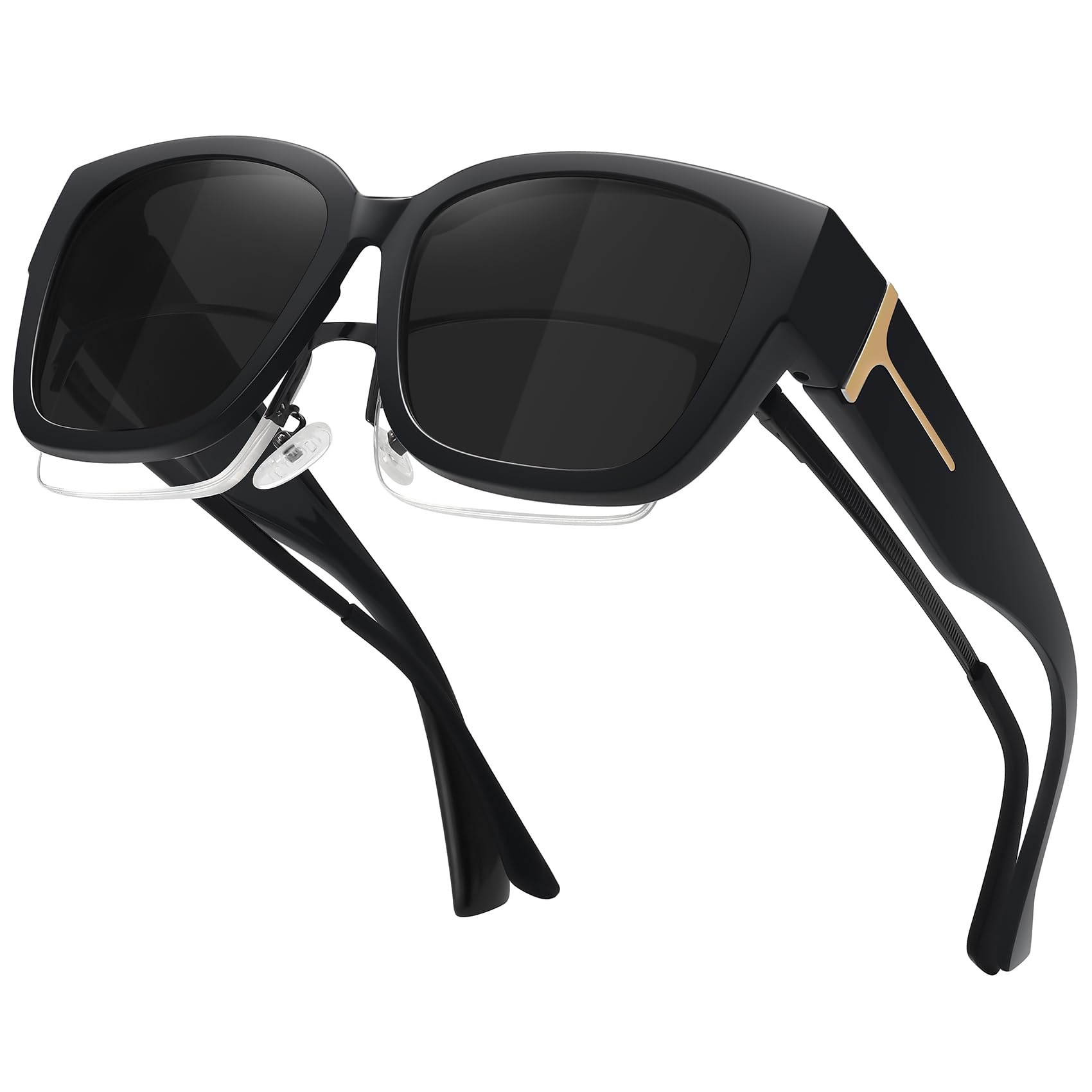 MEETSUN Oversized Fit Over Glasses Sunglasses for Women Men Large Trendy Polarized Sunglasses for Driving UV Protection