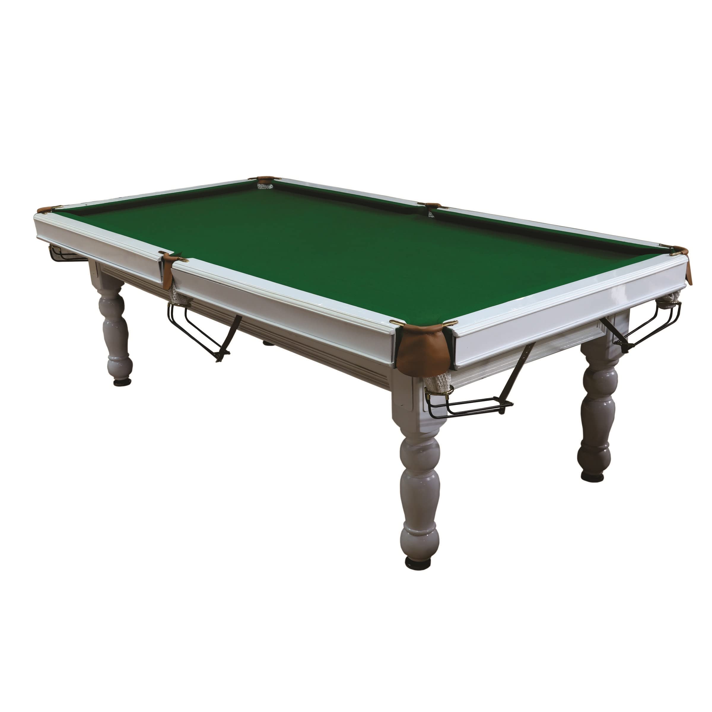 8X4 ftTop 25mm Set-1 Snow White Billiard Style, Outdoor, Indoor for, Fun Pool Table, Snooker with All Accessories Highly Professional Quality Table for Sports Person, Adults-image-1