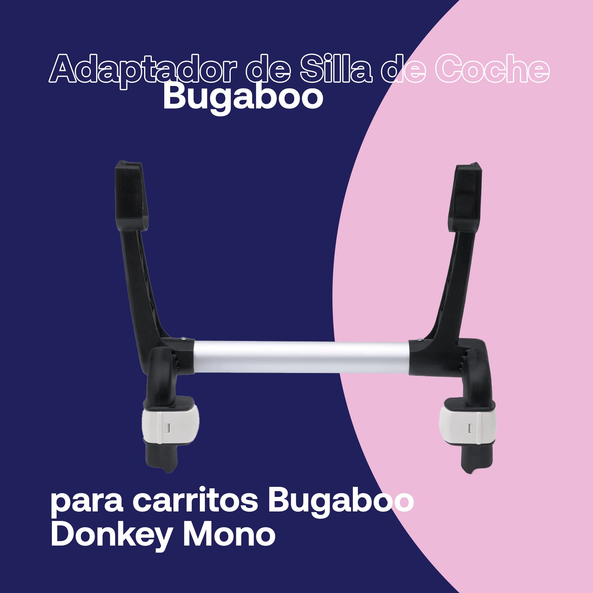 Bugaboo Adaptador de Silla de Coche para Donkey, Donkey 2 y 3, Mono y Duo, compatible con Sillas de coche Maxi-Cosi, Cybex, BeSafe, Nuna, Turtle y Turtle Air by Nuna, sistema Easy Click-and-go, Negro