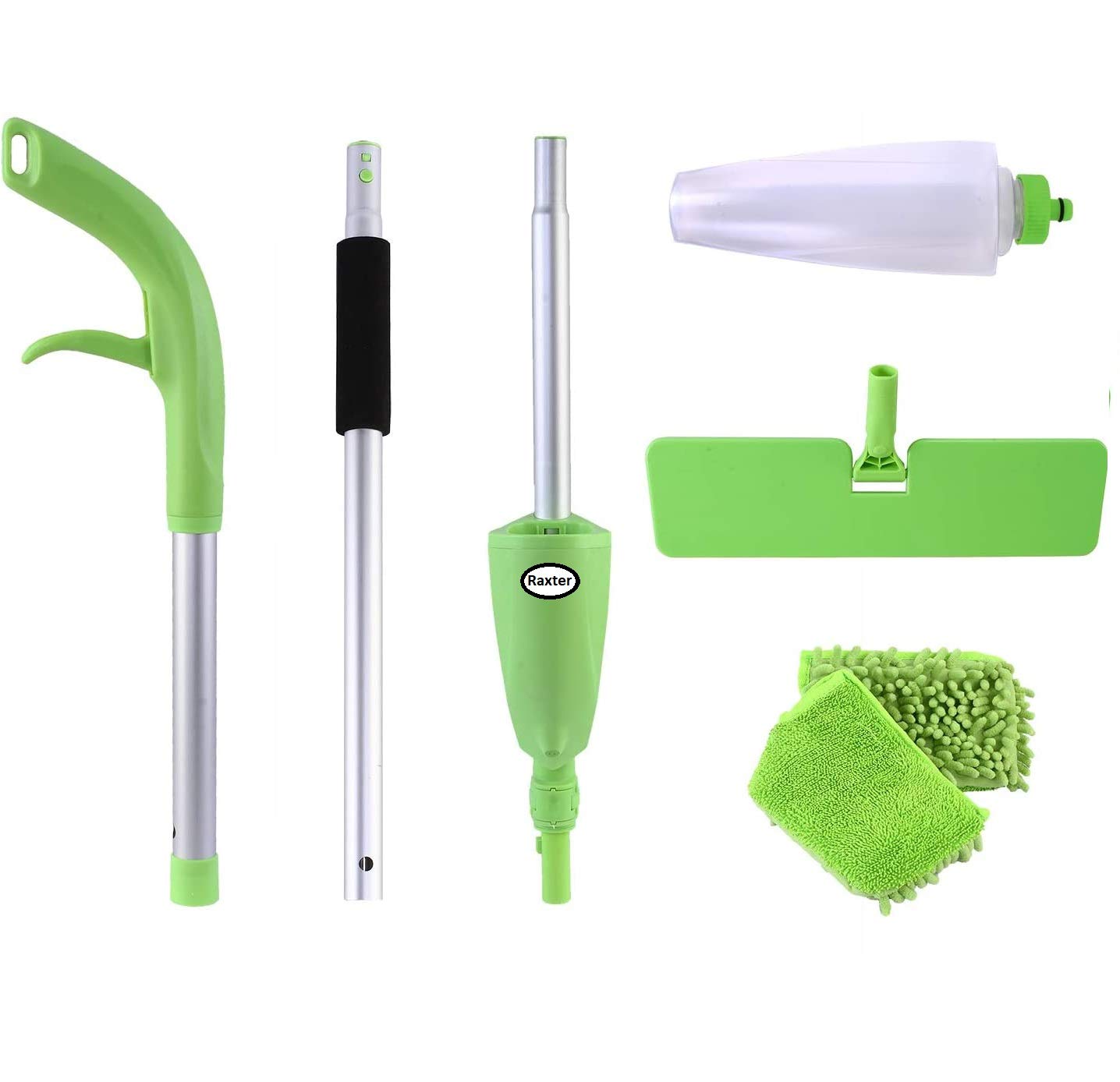 Spray Mops for Floors – Microfibre Flat Floor Mops with Refillable Bottle & Reusable Pads, Wet & Dry Mop for Hardwood, Laminate, Tile & Vinyl Floors – Easy Cleaning Floor Mop (Green)