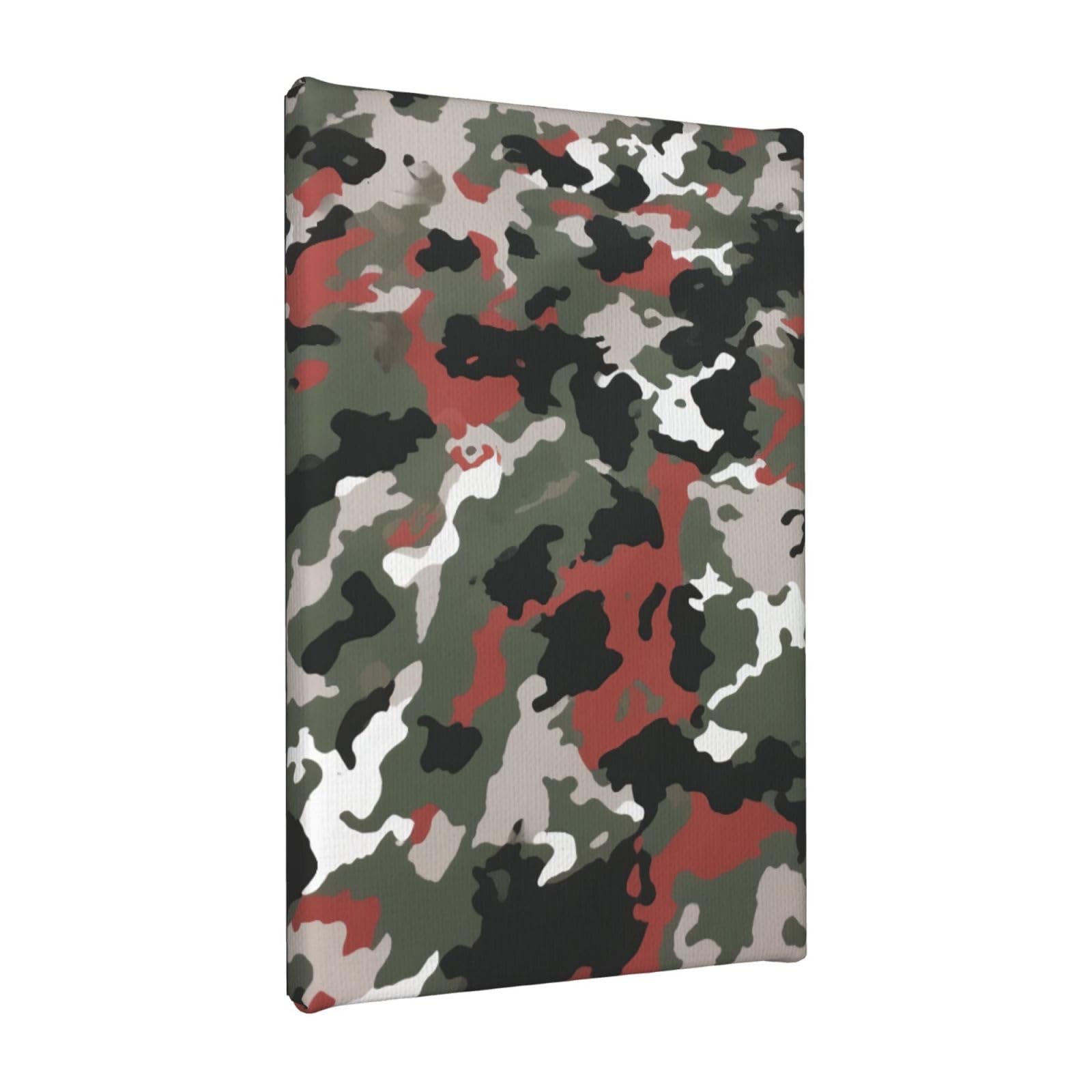 YKLJG Camouflage Printed Wall Art Canvas Painting 20x30 CM Wooden Framed Picture Painting Artwork Prints for Bedroom Kitchen Home Office Decor