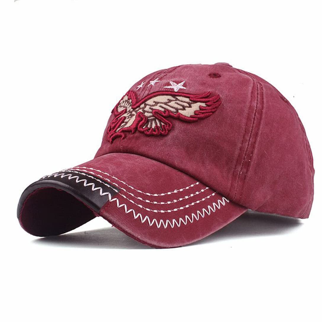 RUICHENG Basecap Herren Stickerei Baseball Cap Baumwolle Verstellbar Kappe