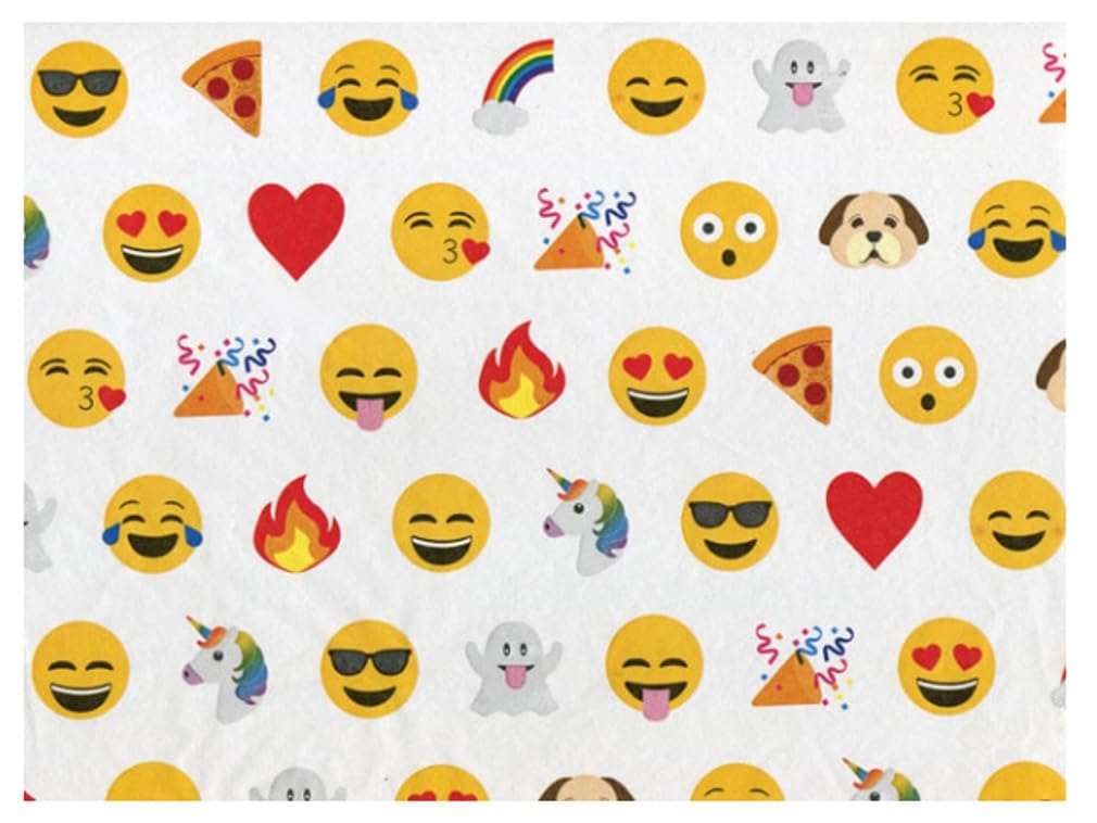 MustBeBonkers Luxury Printed Tissue Wrapping Paper Tissue 16gms - Acid Free - 34 x 45 cm (Emoji, 50)