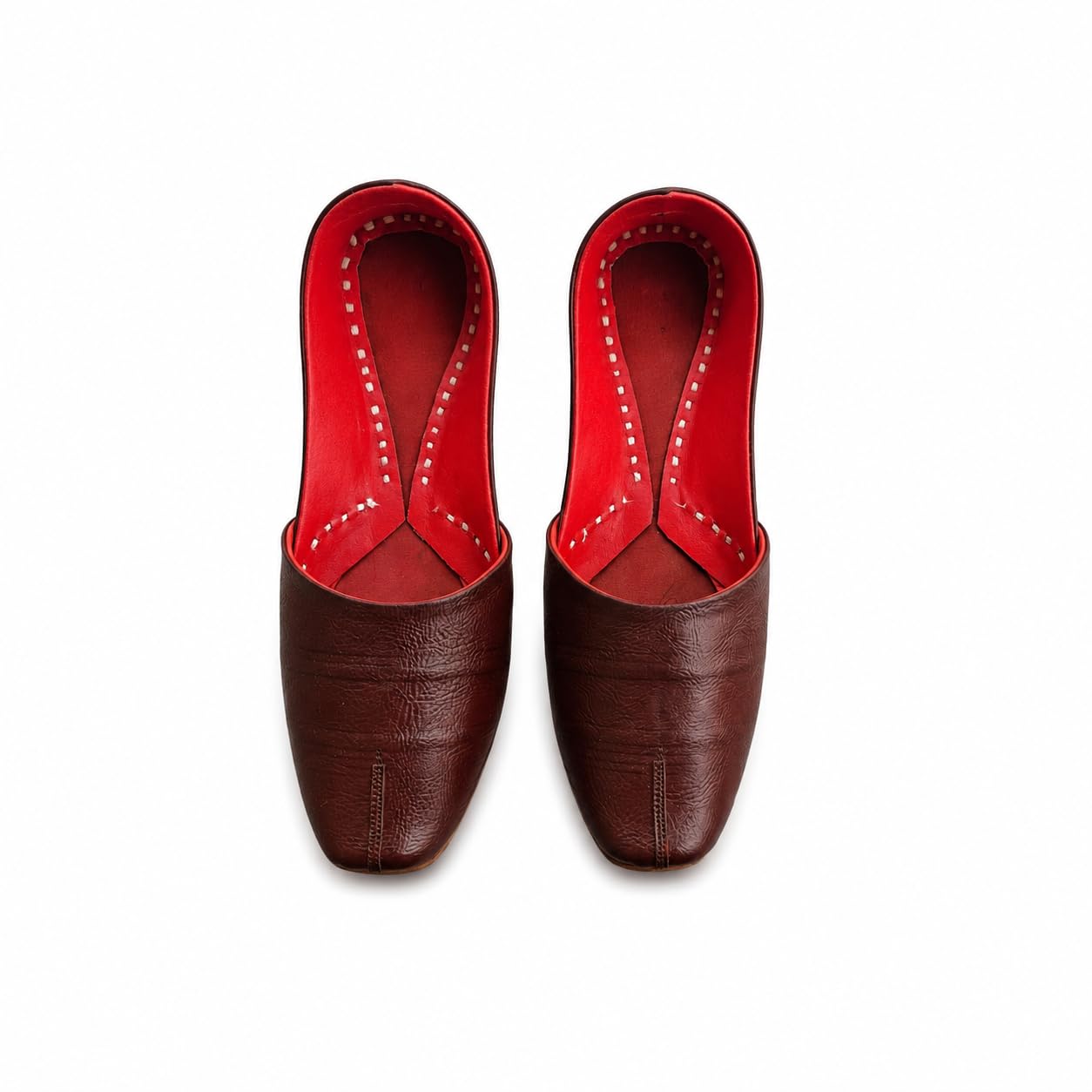 Men's Classic Punjabi Jutti, Brown, Leather, Traditional Indian Ethnic Footwear-picture-16