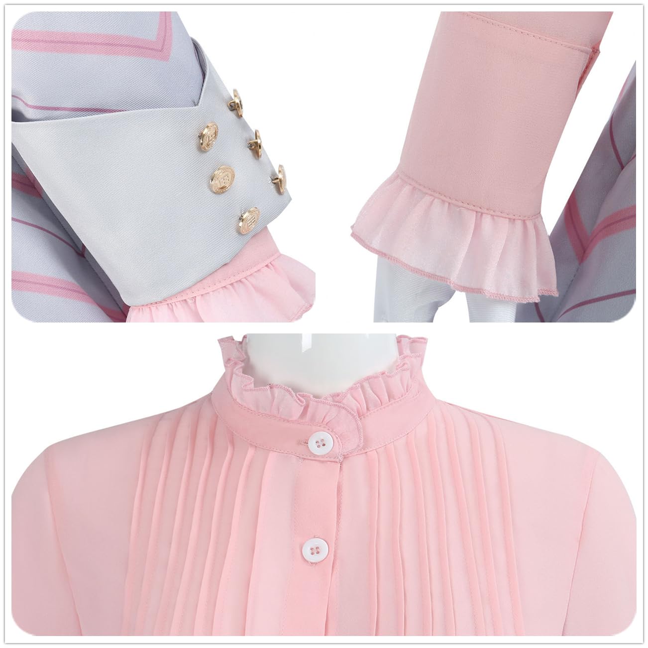 Glinda-Kostüm Für Mädchen – 7-teiliges Gutes Hexen Outfit Mit Zauberstab & Krone Für Halloween & Cosplay