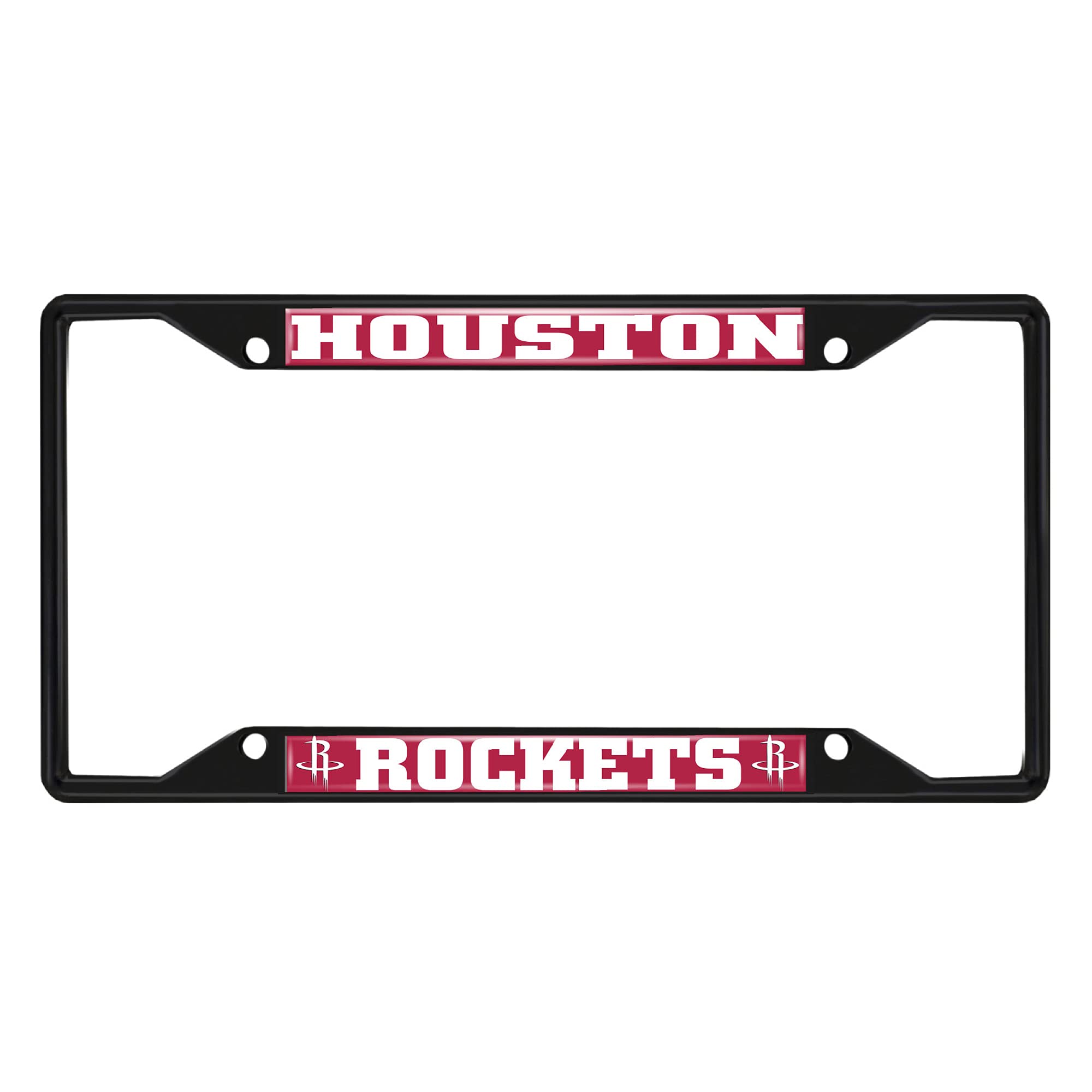 Fan Mats 31331: Marco de matrícula de metal Houston Rockets acabado negro